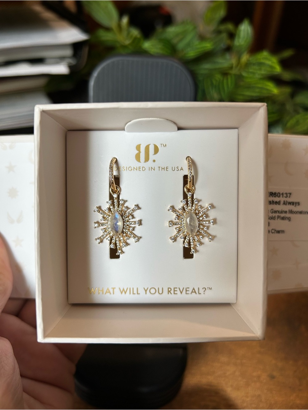 Bomb Party Halo “Cherished Always” Gold Earrings
